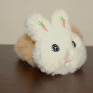 Handmade white and grey bunny scrunchie